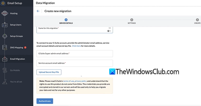 Email migration Email migration
