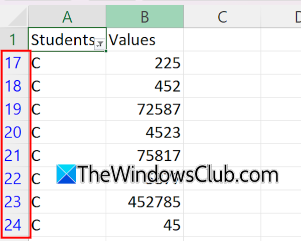 Filtered rows with sorted data Filtered rows with sorted data