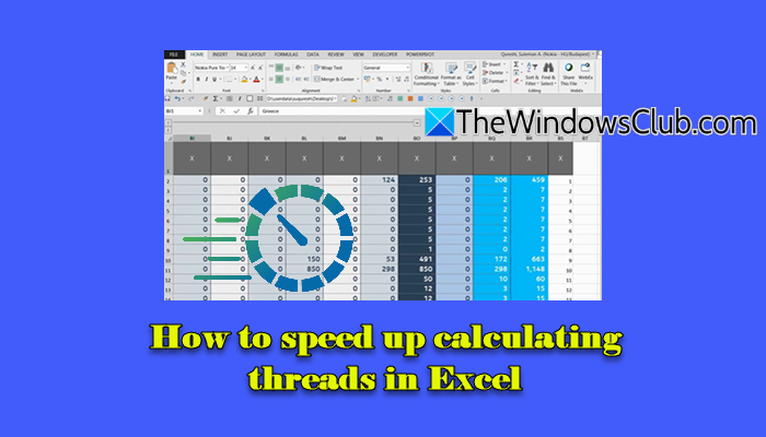 How to speed up calculating threads in Excel