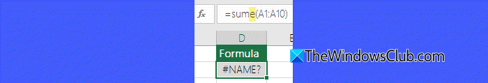Incorrect function name Incorrect function name