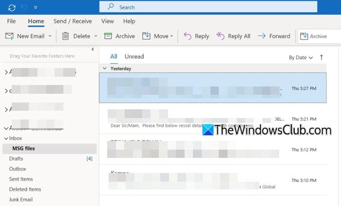 MSG files pasted in Outlook MSG files pasted in Outlook