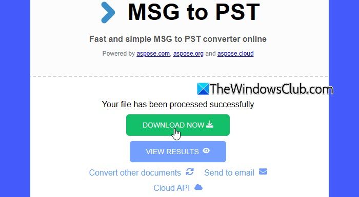 MSG to PST conversion by Aspose MSG to PST conversion by Aspose