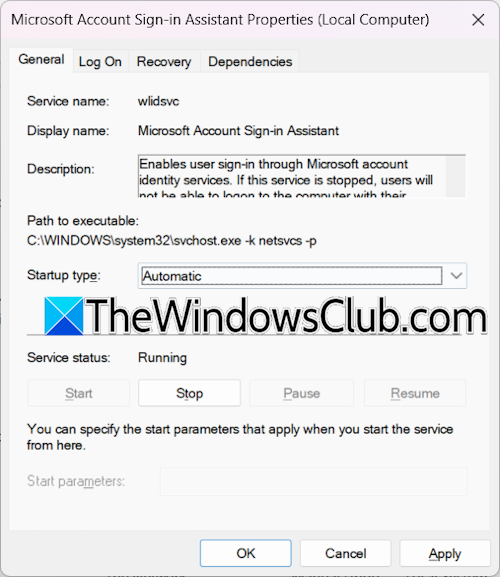 Microsoft Account Sign-in Service