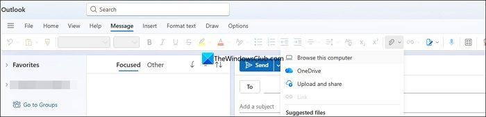 Outlook attachments