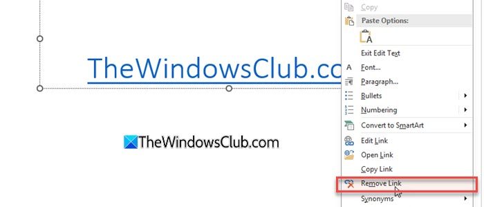 Remove Link Remove Link