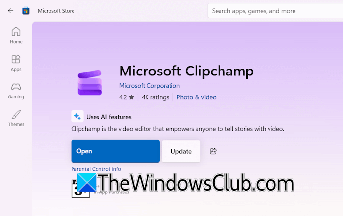 Update Clipchamp Update Clipchamp