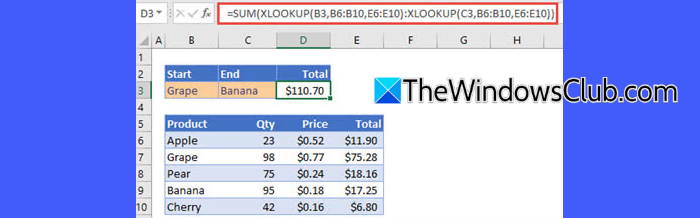 XLOOKUP