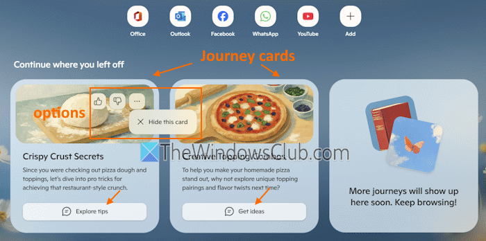 copilot journey cards and options copilot journey cards and options