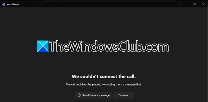 Teams error We couldn't connect the call