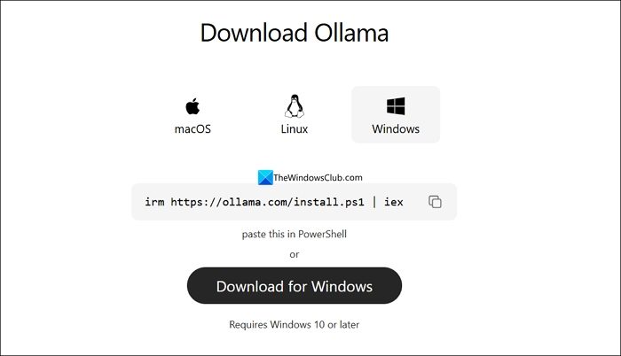 download and install Ollama