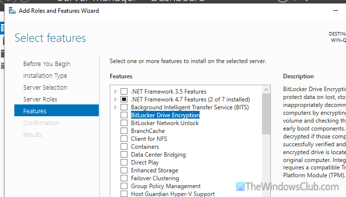 How to install and enable BitLocker on Windows Server