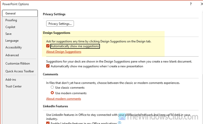 Sorry, no design suggestions for this slide error in PowerPoint