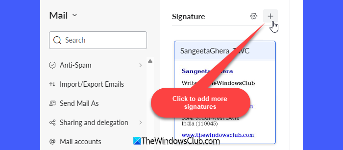 Add multiple signatures