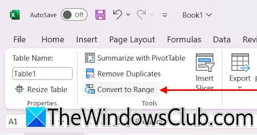 Convert table to range
