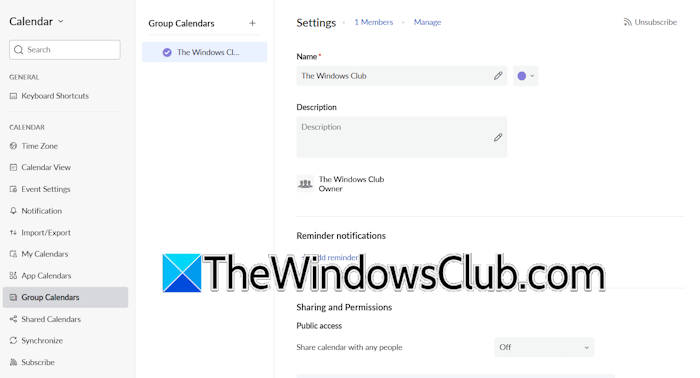 Create a Group Calendar