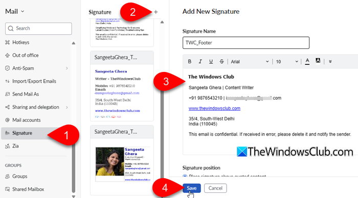 Create your email footer template Create your email footer template