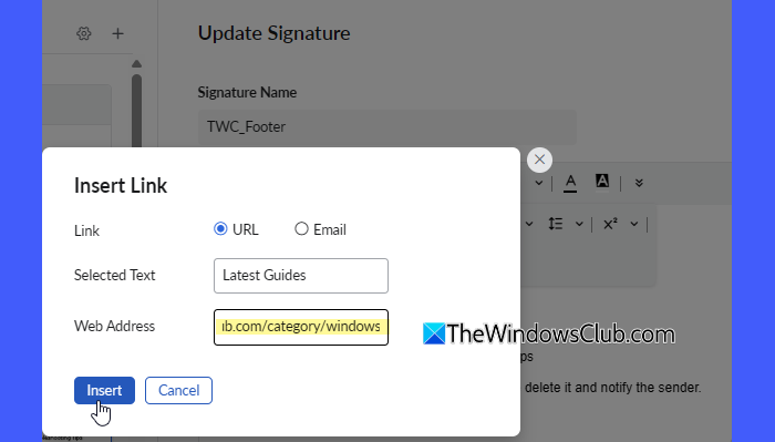 Customize the footer with links Customize the footer with links