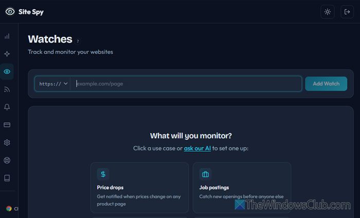 Monitor website changes automatically via AI tools