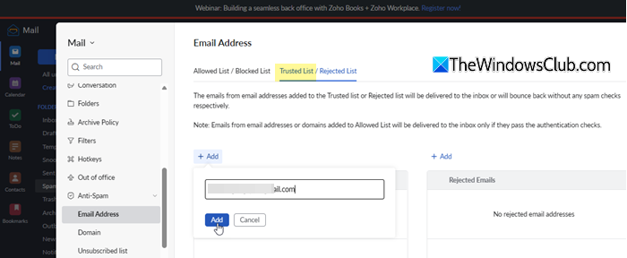 Trusted Emails Trusted Emails