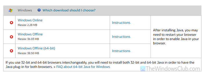 Unable to launch the Java Update installer
