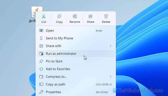 Unable to launch the Java Update installer
