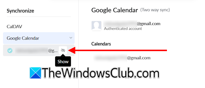 Unhide the hidden calendar