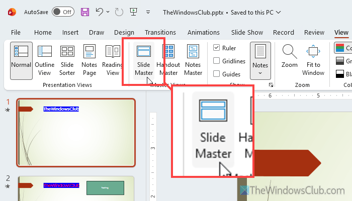 How to apply same style to all slides in PowerPoint using Slide Master