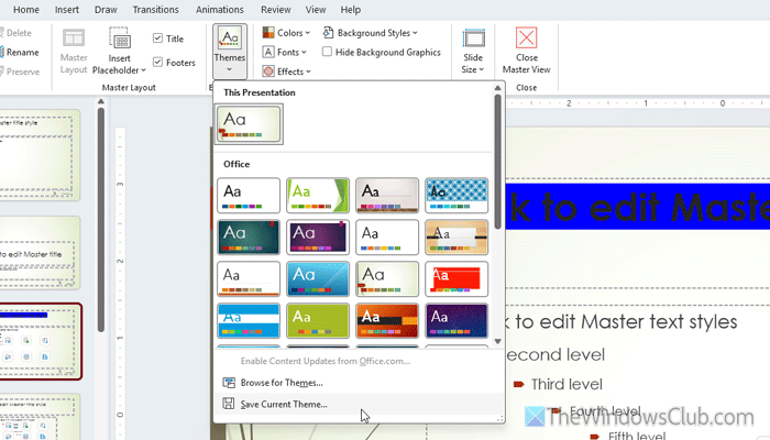 How to apply same style to all slides in PowerPoint using Slide Master