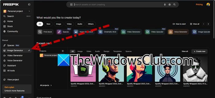 How to use Freepik free AI Image Generator to create images