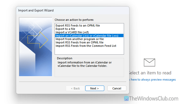 How to transfer Outlook Calendar from one account to another