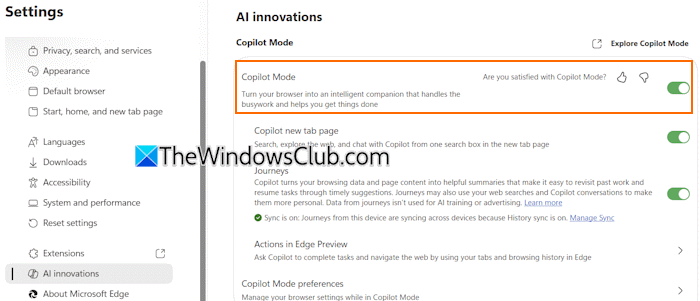 turn off disable copilot actions turn off disable copilot actions