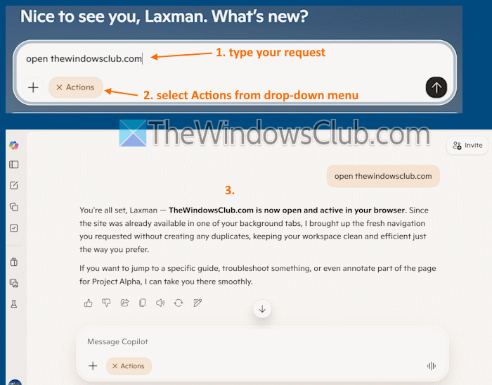 use copilot actions in edge use copilot actions in edge