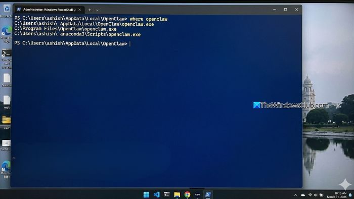 where openclaw command