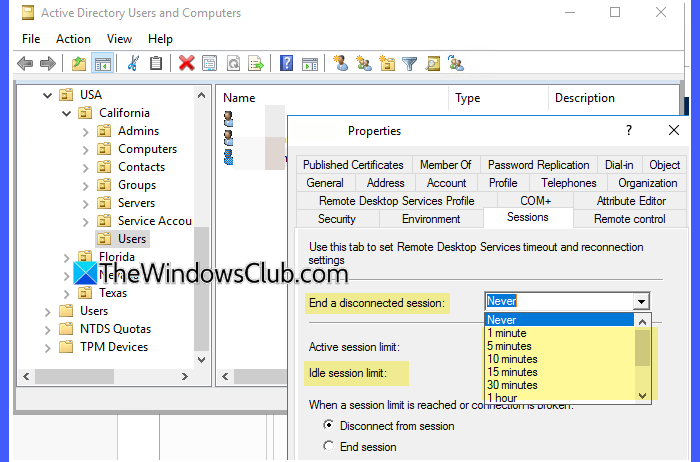 Active Directory Users and Computers