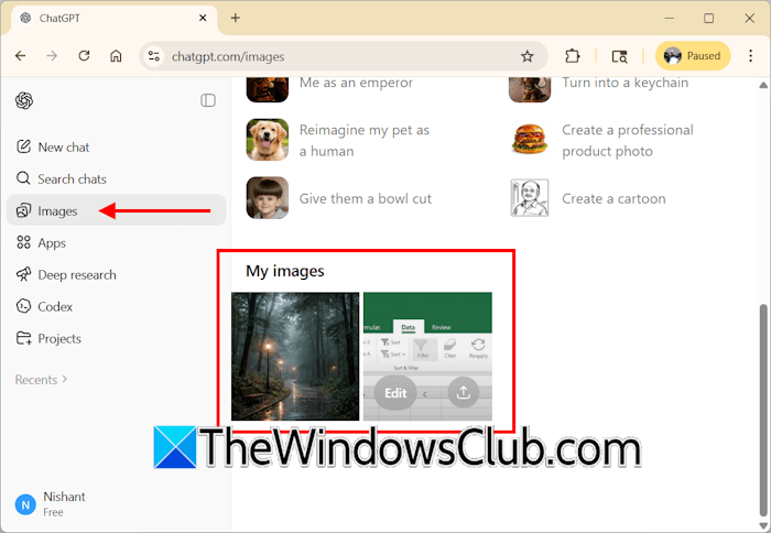 ChatGPT-Bildbibliothek