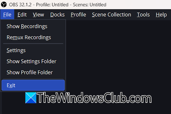 Close OBS properly Close OBS properly