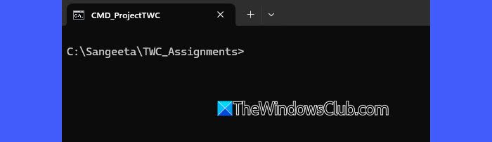 Standaardmap gewijzigd in CMD