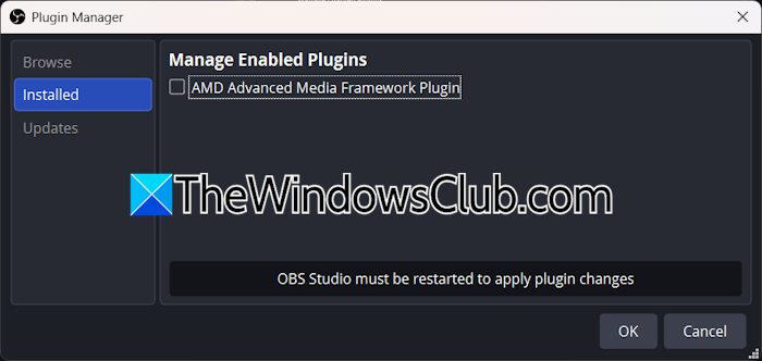 Disable OBS Plugin Disable OBS Plugin