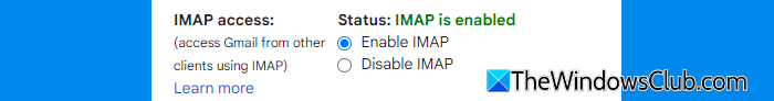 Enable IMAP in Gmail Enable IMAP in Gmail