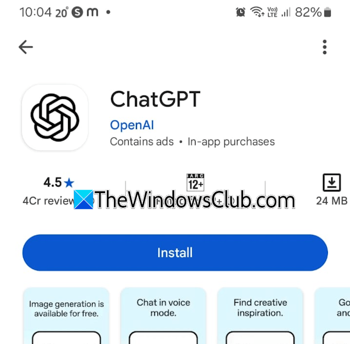 Installieren Sie ChatGPT auf dem Telefon
