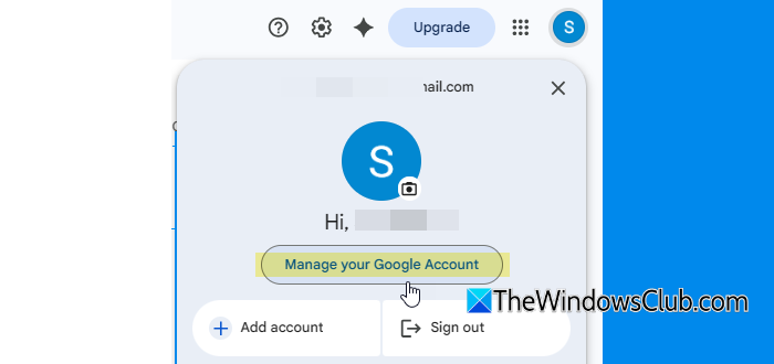 Manage your Google Account Manage your Google Account