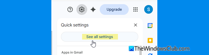 See all settings in Gmail See all settings in Gmail