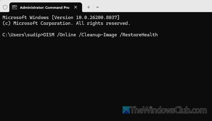 System File Checker stuck or stopped in Windows 11