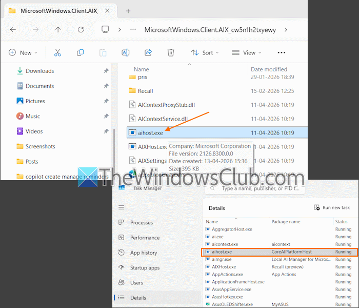 check aihost.exe application file