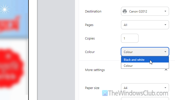 Grayscale printing not working in Windows 11