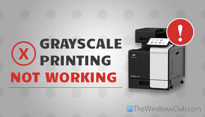 Grayscale printing not working in Windows 11