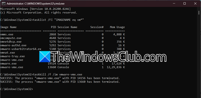 VMware Workstation failed to power off virtual machine