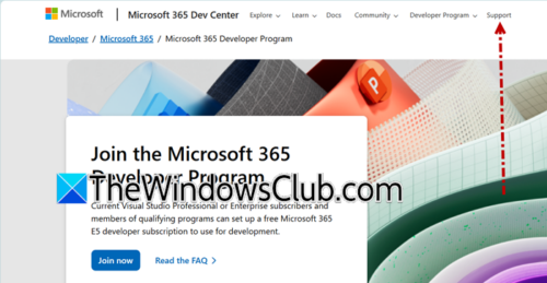 Microsoft 365 Developer Program stuck at Loading your information