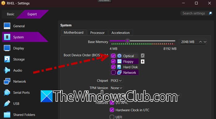 VirtualBox not booting from ISO