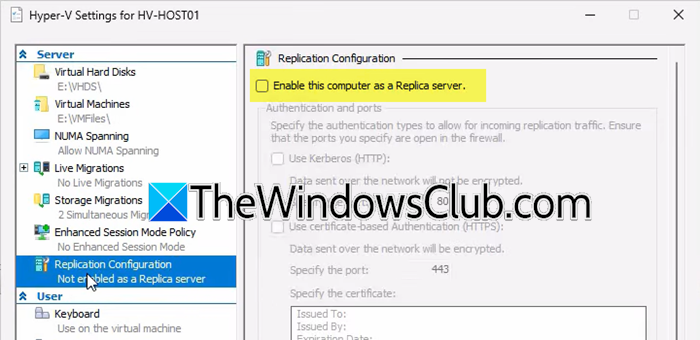 replication in Hyper-V